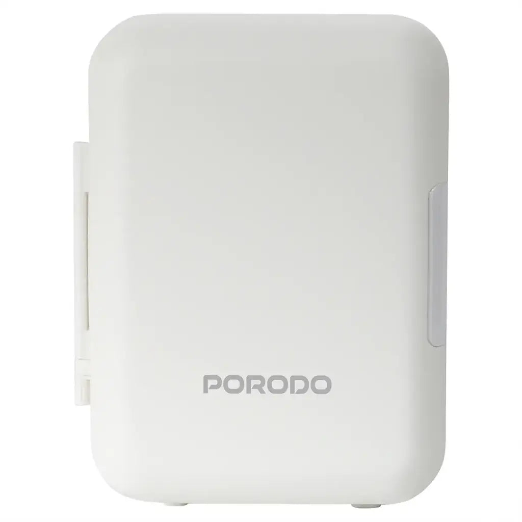 ثلاجة صغيرة Porodo Echochill 4 لتر للمنزل والمكتب والسيارة - Mini Cooling Fridge White