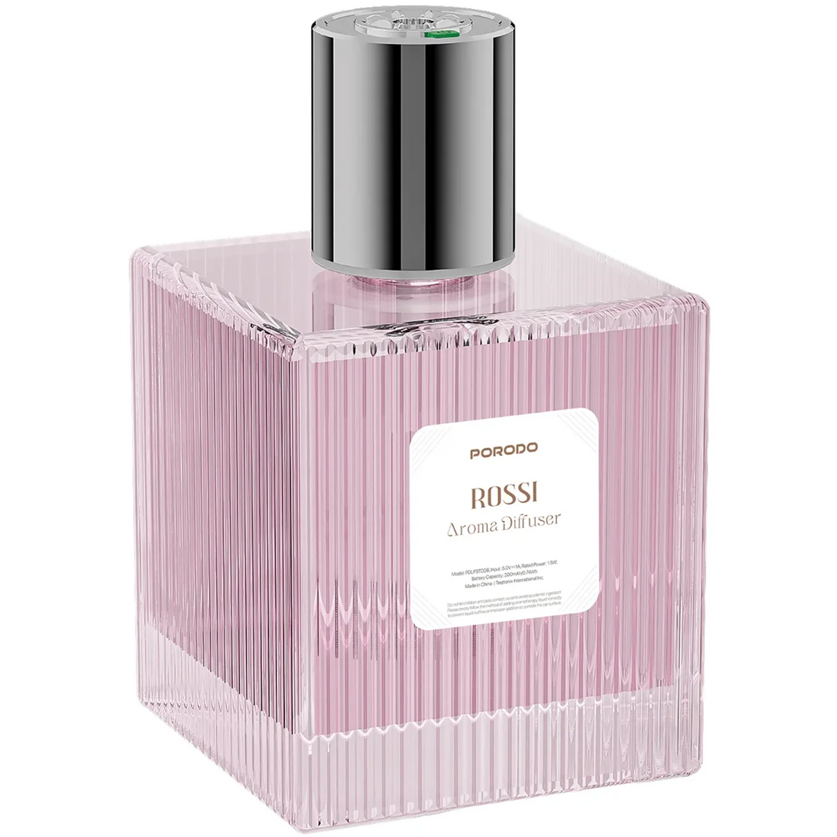 ناشر عطر بورودو Lifestyle Rossi بسعة 500 مل وبطارية 200mAh - وردي | PORODO Lifestyle Rossi 200mAh*500ML AROMA DIFFUSER – Pink