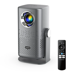 بروجكتور محمول بورودو Lifestyle Gobo بدقة 1080p مع حامل - رمادي | Porodo Gobo Lifestyle Portable Projector with stand 2H playtime 1080p 150 Lumens