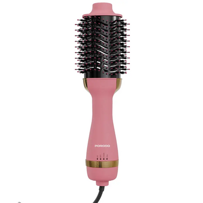 فرشاة تصفيف الشعر بورودو لايف ستايل شاين ويرل بتقنية التجفيف السريع - وردي | Porodo Lifestyle Shine Whirl Fast Dry Hair Styling Brush - Pink