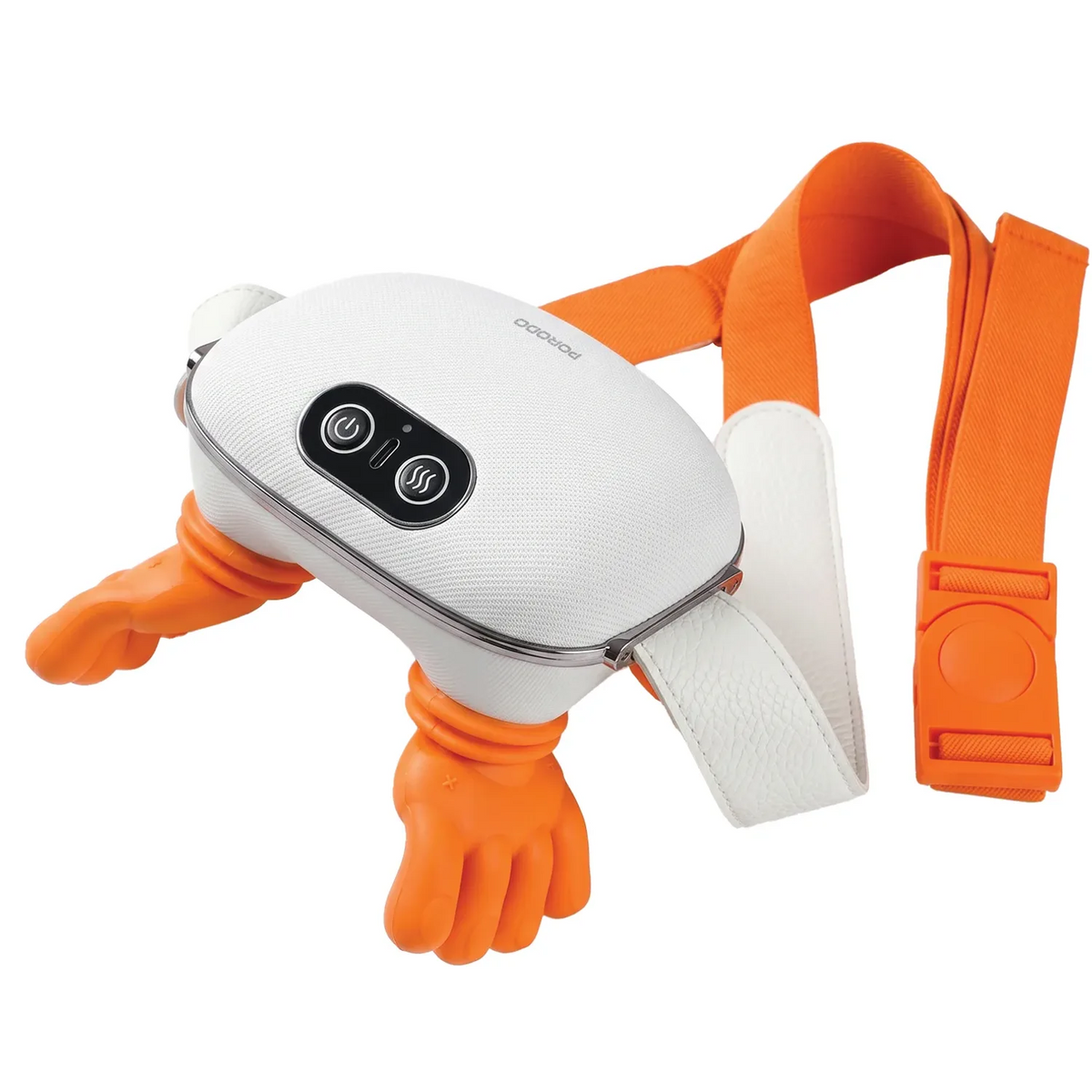 جهاز تدليك رقبة محمول بورودو Lifestyle مع تسخين - برتقالي وأبيض | Porodo Lifestyle Portable Neck Massager with Heat- Orange & White
