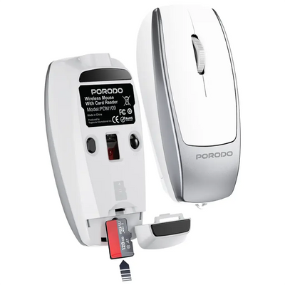 Porodo 1600DPI Wireless Mouse with Card Reader | ماوس بورودو لاسلكي 1600DPI مع قارئ بطاقات