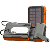 باور بانك شمسي بورودو 20000mAh مع مولد يدوي قابل للفصل وكشاف | Porodo Solar Powerbank 20000mAh with Detachable Hand Generator Torch Light &