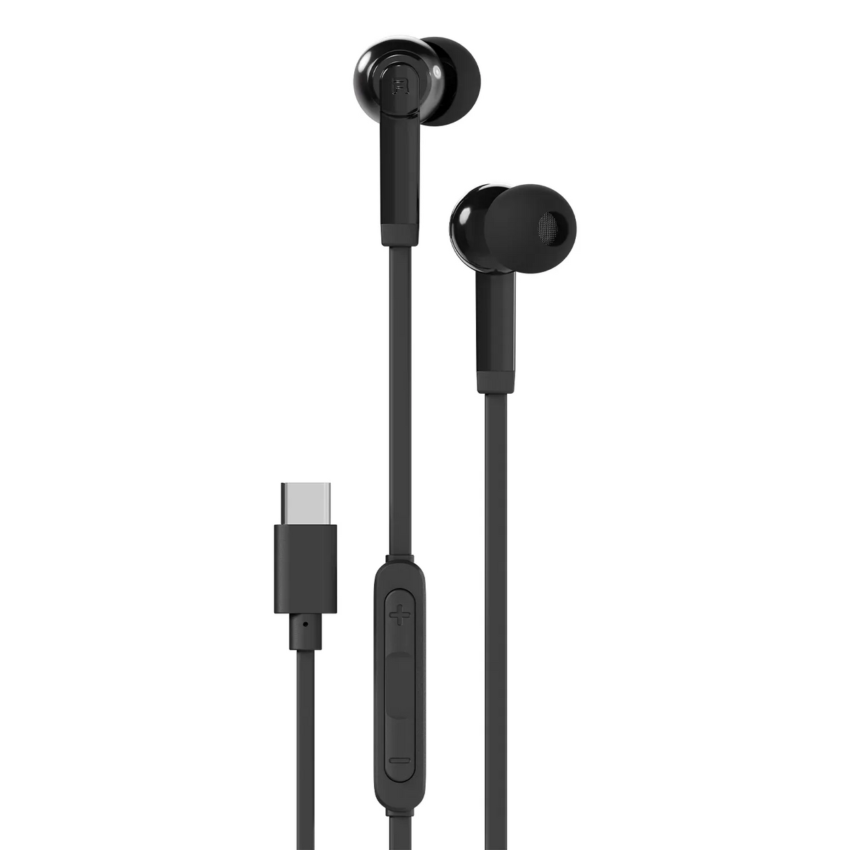 سماعات أذن سلكية داخلية بورودو Soundtec USB-C مع ميكروفون - أسود | Porodo Soundtec Wired Type C In Ear Earphone with Mic – Black