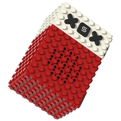 Porodo SoundTec Mini Block Stereo Portable Speaker – Red | مكبر صوت بورودو ساوندتك ميني بلوك ستيريو محمول – أحمر