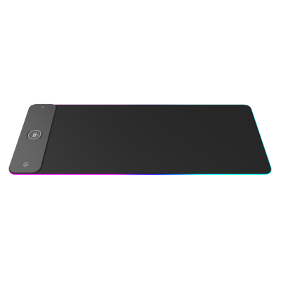 بورودو ماوس باد للالعاب مع اضائة RGB وشاحن لاسلكي بقدرة 15 واط - اسود | Porodo Gaming RGB MousePad with 15W Wireless Charger - Black