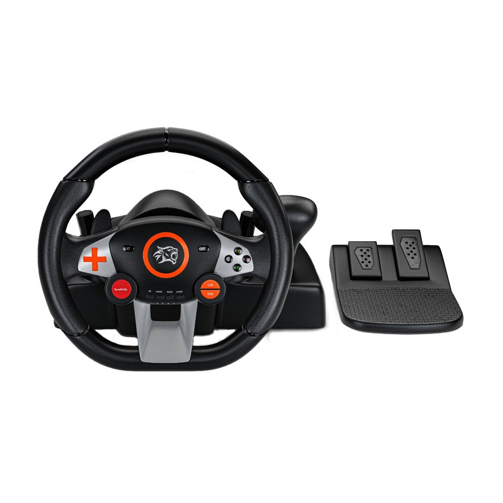 Direksiyona 7-di-1 a Porodo Gaming bi Pedal û Leverê Gearê - Reş