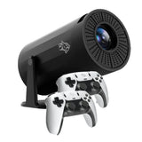 بروجكتر للالعاب بدقة 4K من بورودو, مع نظام اندرويد 11 ووحدات تحكم - اسود | Porodo Gaming 4K Projector Android 11 with Auto Keystone & Gamepad Controller – Black