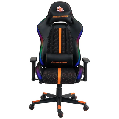 كرسي ألعاب Porodo Gaming مريح مع إضاءة RGB ومقعد فوم مصبوب ومسند ذراع 2D - أسود | Porodo Gaming Ergonomic RGB Gaming Chair With Molded Foam Seat & 2D Armrest - Black