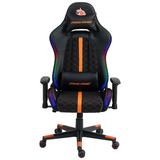 كرسي ألعاب Porodo Gaming مريح مع إضاءة RGB ومقعد فوم مصبوب ومسند ذراع 2D - أسود | Porodo Gaming Ergonomic RGB Gaming Chair With Molded Foam Seat & 2D Armrest - Black