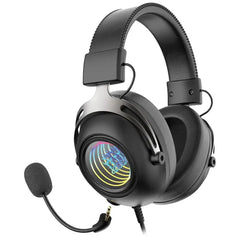 Porodo Gaming Infinity Mirror RGB Headset with Detachable Omnidirectional Mic – Black | سماعة ألعاب Porodo Gaming Infinity Mirror RGB مع ميكروفون Omnidirectional قابل للفصل – أسود