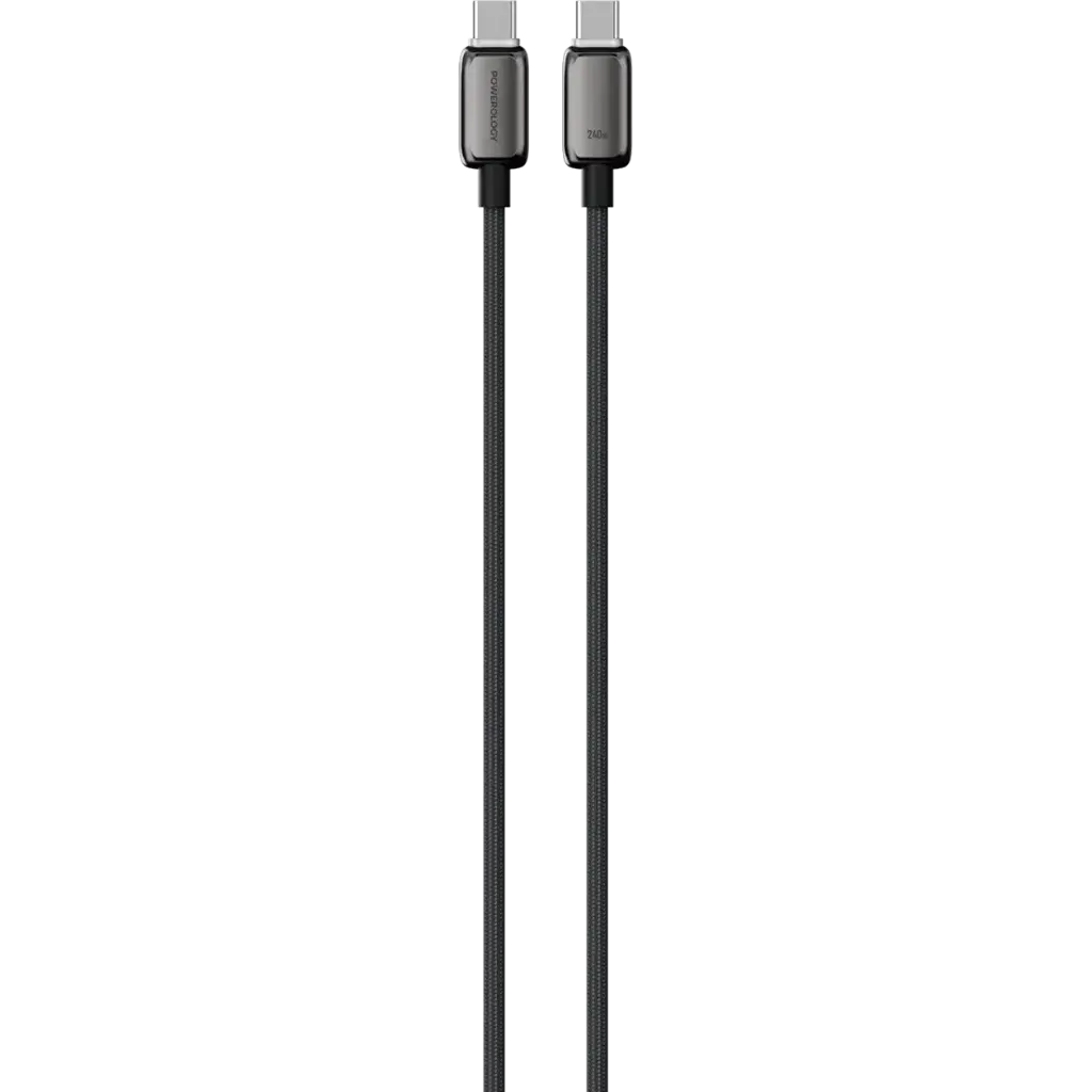 Powerology Zinco Series 240W USB-C Cable - Dark Gray | كابل يو إس بي سي 240 واط