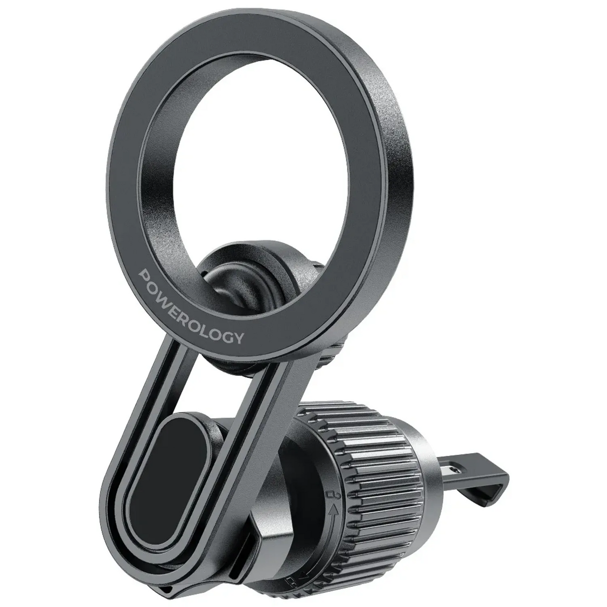 حامل هاتف سيارة مغناطيسي باورولوجي SnapMount MagSafe - أسود | Powerology SnapMount Magsafe Car Holder – Black