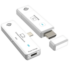 مستقبل HDMI لاسلكي باورولوجي مع مرسل Type-C - أبيض | Powerology Wireless HDMI Receiver and Type C Transmitter – White