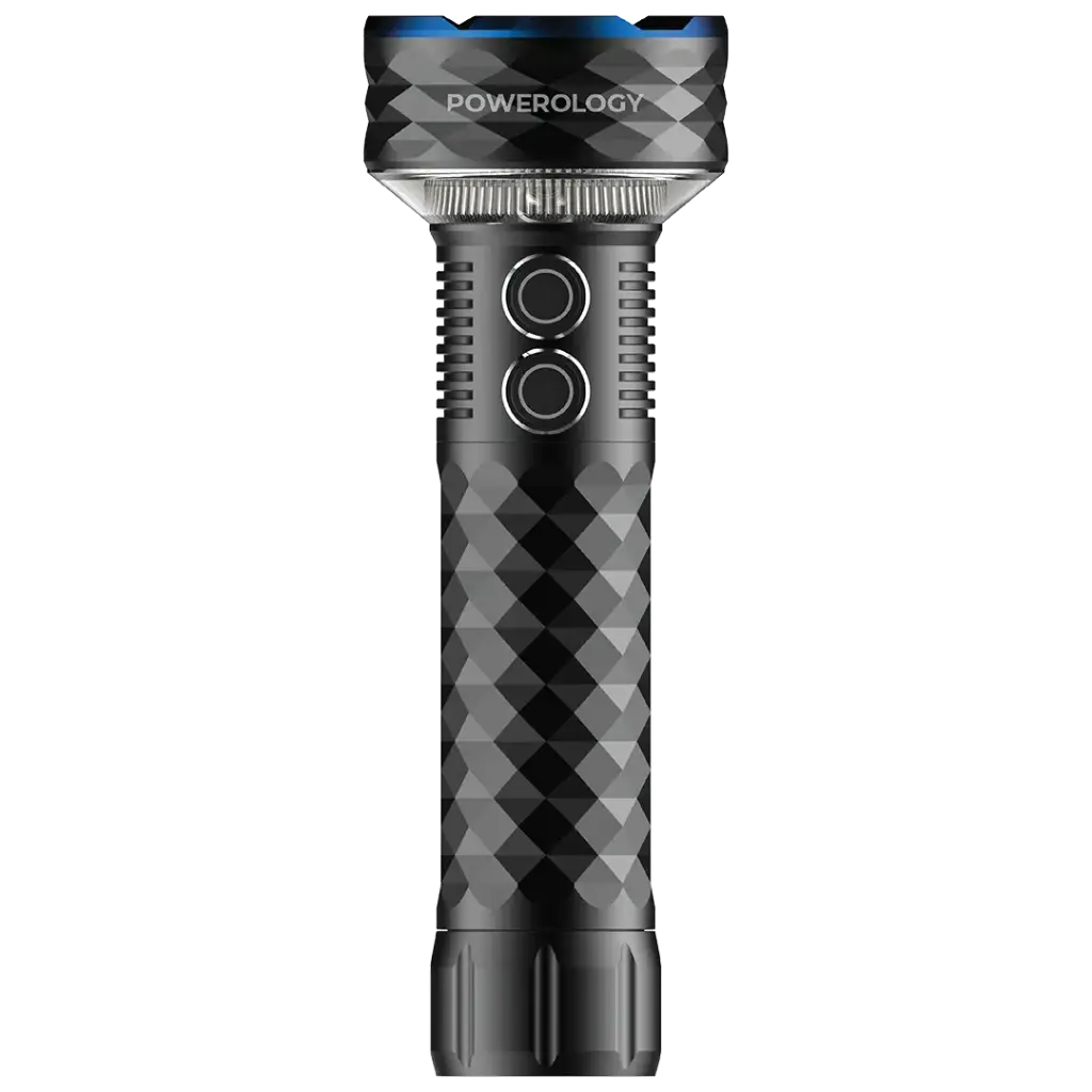 Powerology 3000LM COB+ SMD Work Light with Red Laser & Dimmable Function - Black | مصباح العمل Powerology Lumos بسعة 4000mAh - أسود