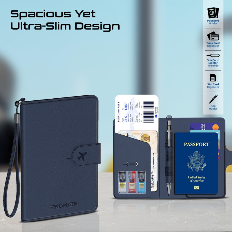 Promate PassMate Blue magnetic wireless charging with 170mAh battery