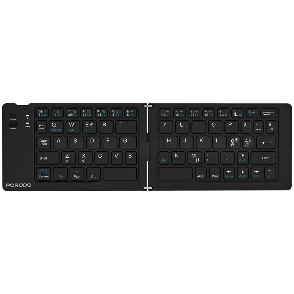 Porodo 6-in-1 Keyboard & Mouse Set - Black | طقم لوحة مفاتيح وفأرة 6 في 1 من بورودو - أسود
