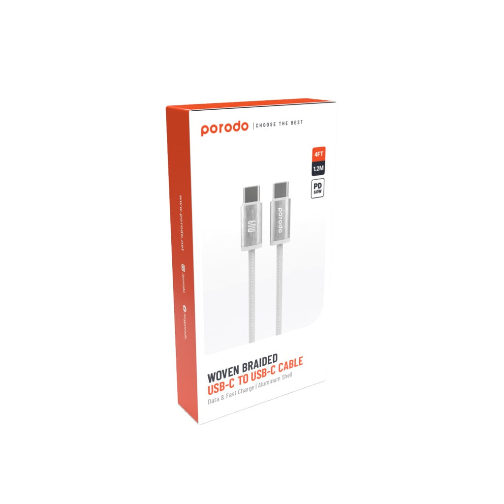 Kabloya Porodo ya Çêkirî ya USB-C bo USB-C ya 60W, 1.2M | Kabloya Porodo ya Çêkirî ya 60W Tîpa-C bo Tîpa-C 1.2M.