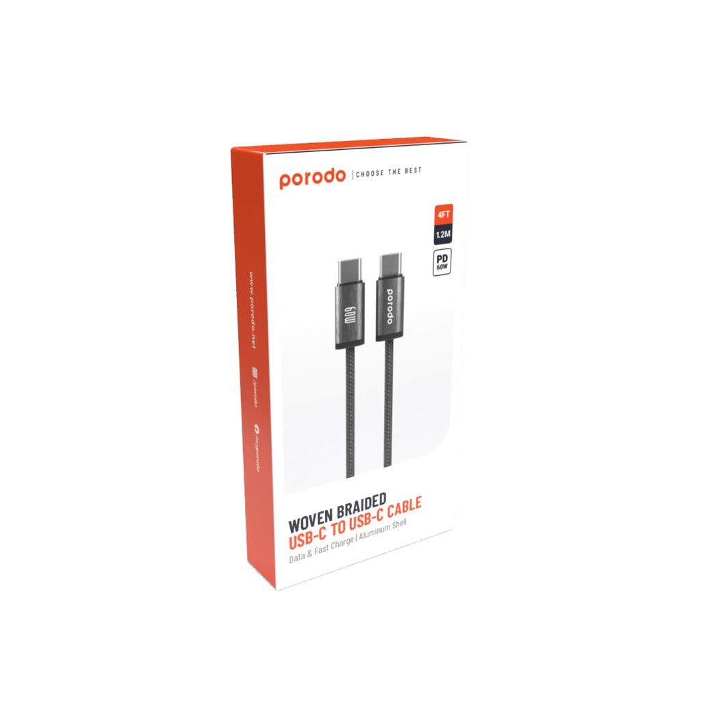 Kabloya Porodo ya Çêkirî ya USB-C bo USB-C ya 60W, 1.2M | Kabloya Porodo ya Çêkirî ya 60W Tîpa-C bo Tîpa-C 1.2M.