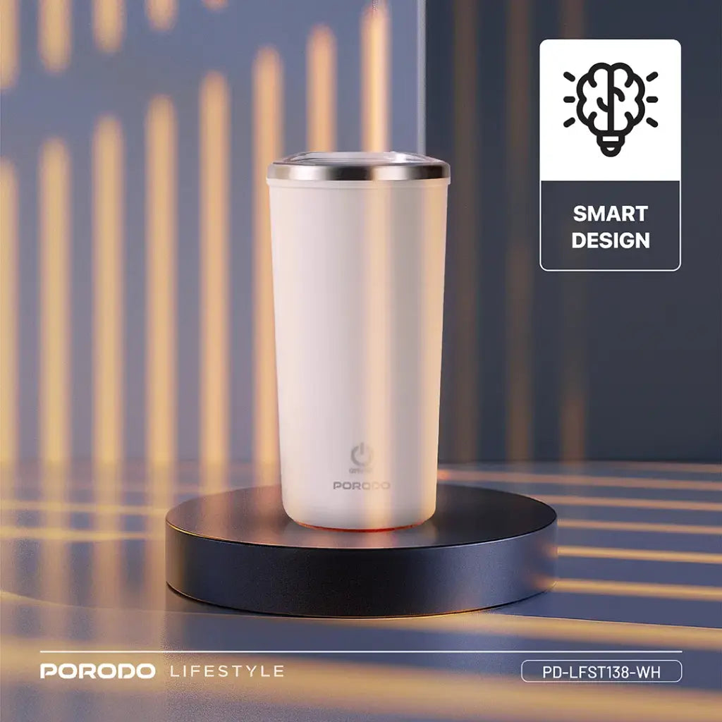 Porodo Lifestyle 400ml Auto-Stirring Suction Twin Wall Cup | كوب بورودو لايف ستايل 400 مل بخاصية التحريك الذاتي