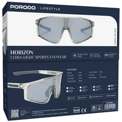 نظارة رياضية بورودو Lifestyle Horizon خفيفة الوزن حماية UV - رمادي | Porodo Lifestyle Horizon Ultra Light Sports Eyewear UV Protection Gray