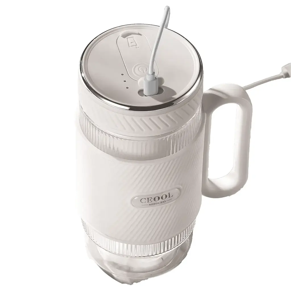 Porodo Lifestyle Dual Cup Portable Smoothie Blender – White | خلاط السموزي المحمول بورودو لايفستايل ذو الكوبين – أبيض