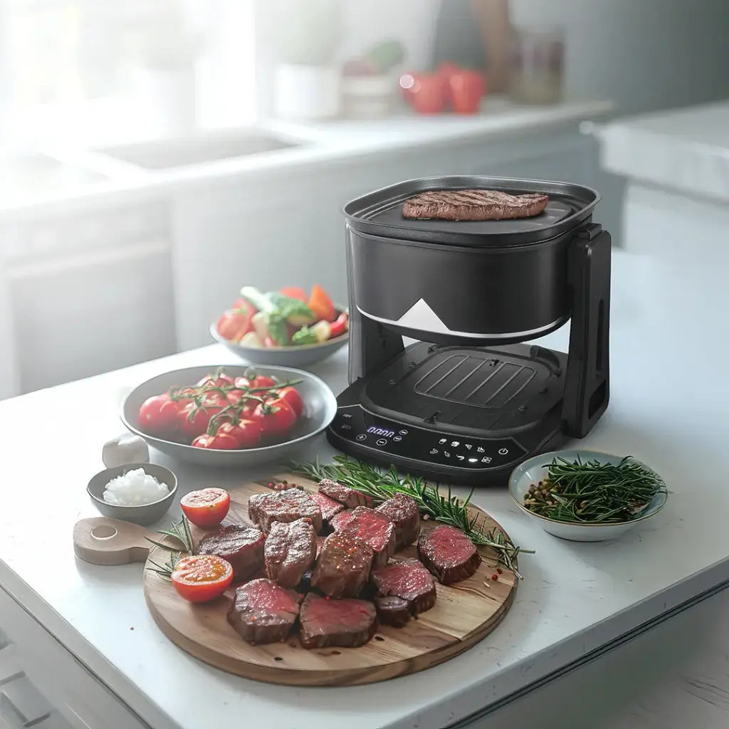 قلاية هوائية Porodo Lifestyle Quick Flip 3-In-1 Air Fryer Grill Hot Pot - Black | 3 أوضاع طهي 4.5L