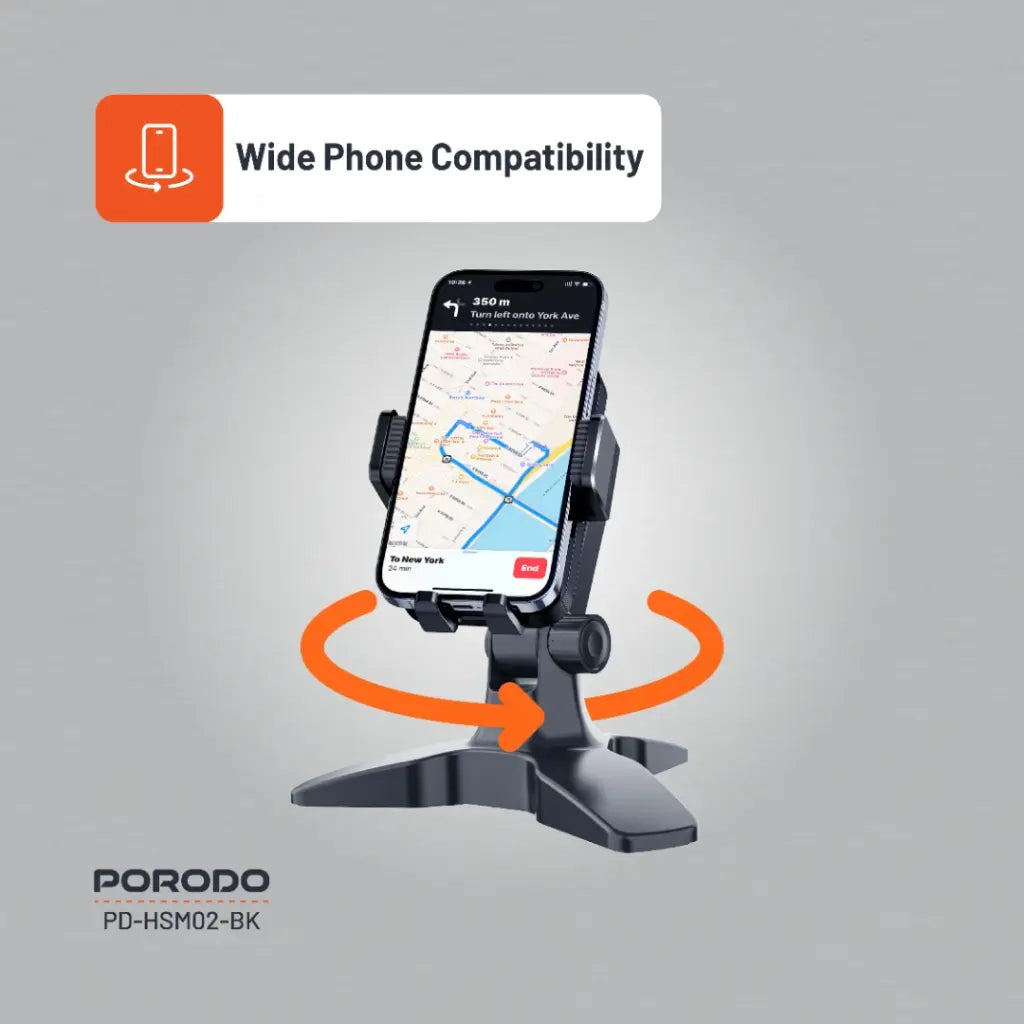 Porodo Standê Telefonê ya Gerdûnî ya Verastbar a 4.7" heta 7" - Reş