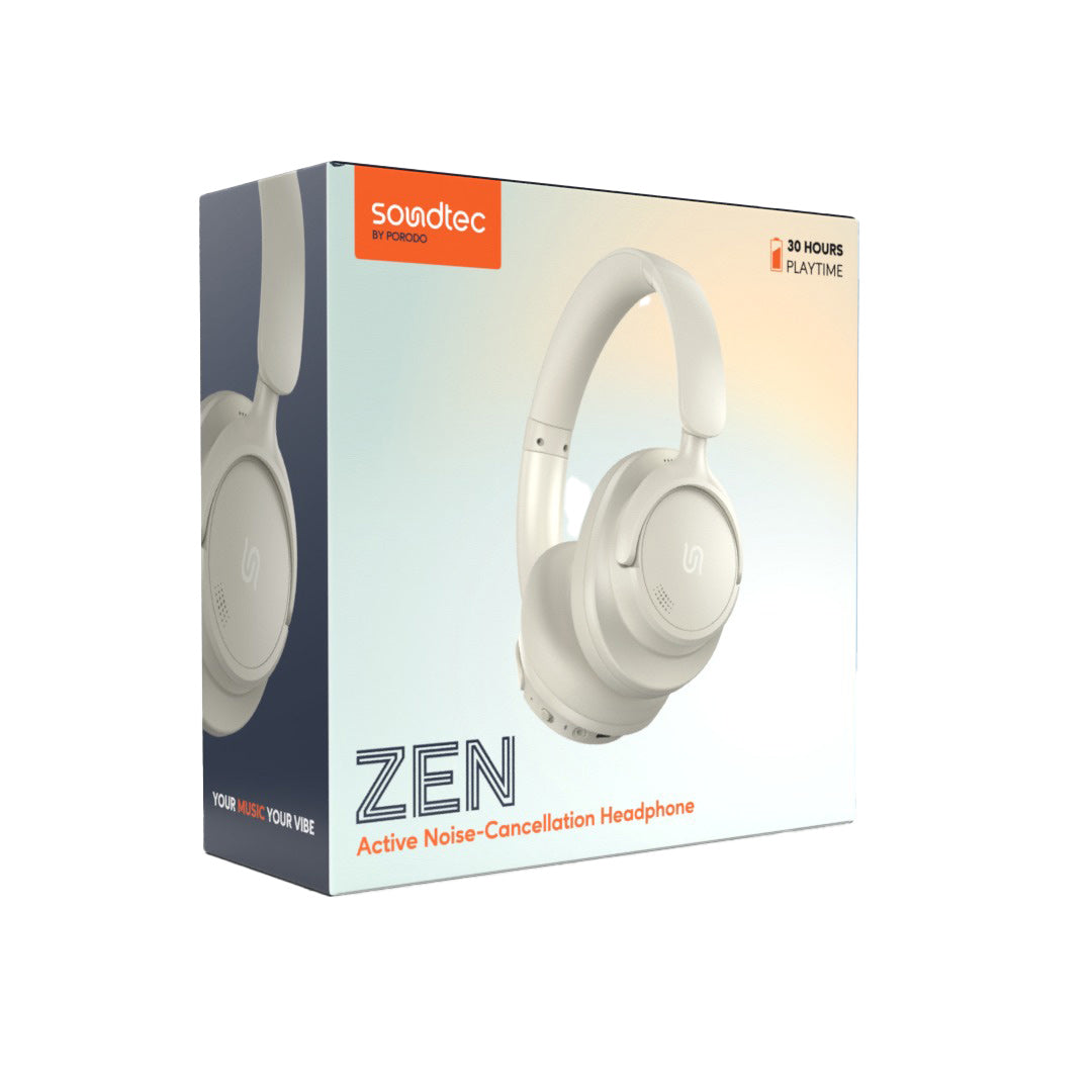 سماعة رأس من بورودو ساوندتيك بخاصية الغاء الضوضاء النشط | Porodo Soundtec Hybrid ANC Headphone
