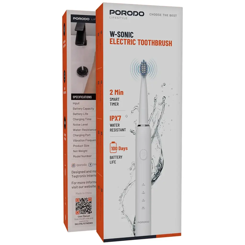 Porodo Lifestyle W-Sonic Electric Toothbrush