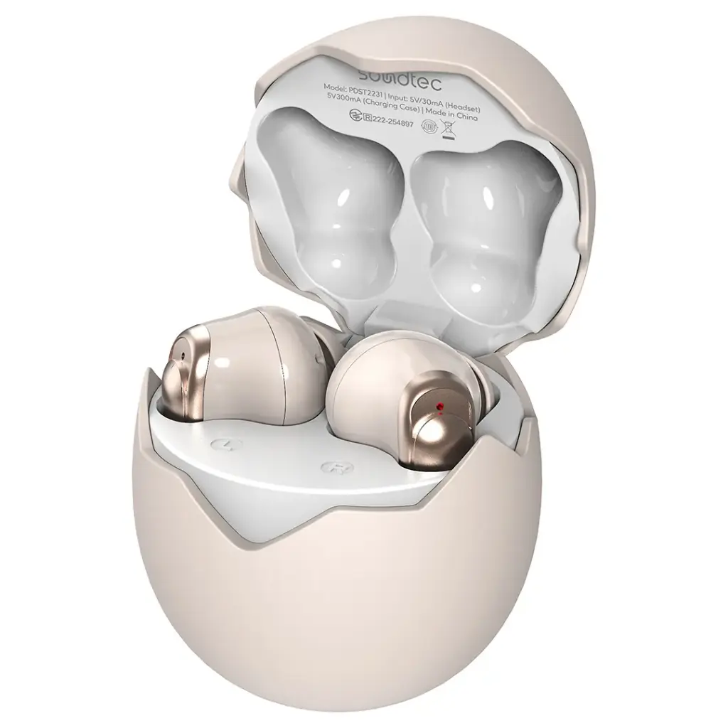سماعات بورودو Soundtec Podshell اللاسلكية Bluetooth 5.4 - وردي | Porodo Soundtec Podshell Wireless Earbuds Bluetooth 5.4 Pink