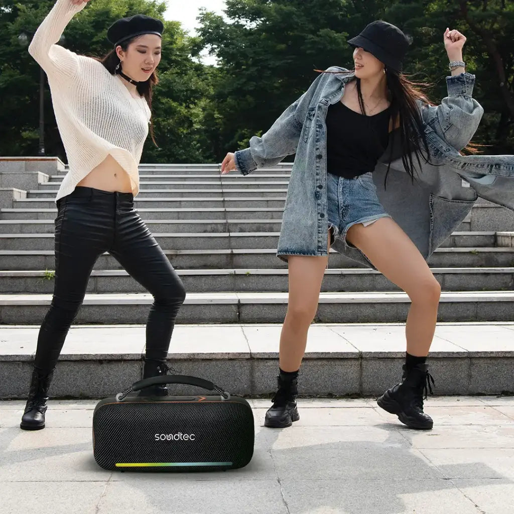 سبيكر بورودو ساوندتيك سونيفاي اللاسلكي المحمول 60W مقاوم للماء - أسود | Porodo Soundtec Sonify Portable Wireless Speaker 60W IPX5 - Black