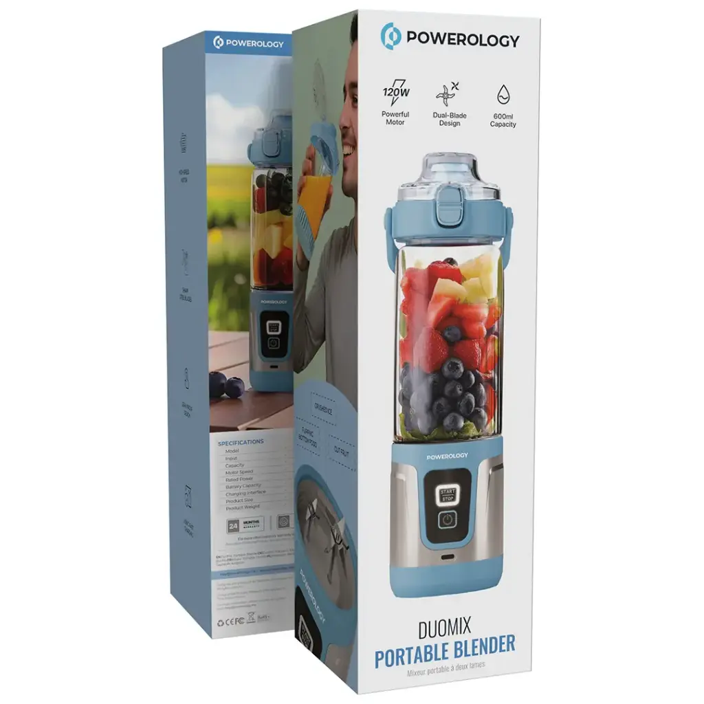 Powerology Duomix Portable Blender | خلاط محمول باور أولوجي دوميكس