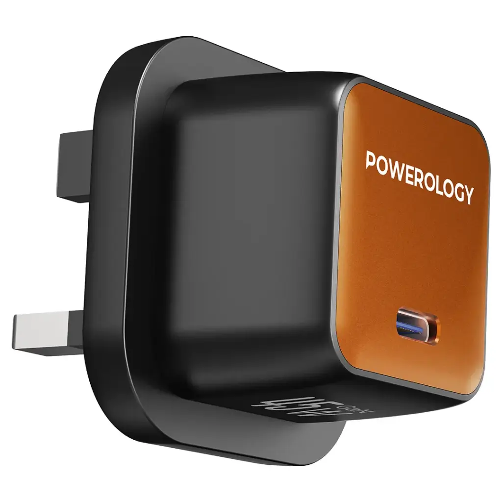 Powerology Nirvano 5-In-1 Power Travel Kit - Black/Orange | طقم سفر باور 5 في 1 من باورولوجي نيرفانو