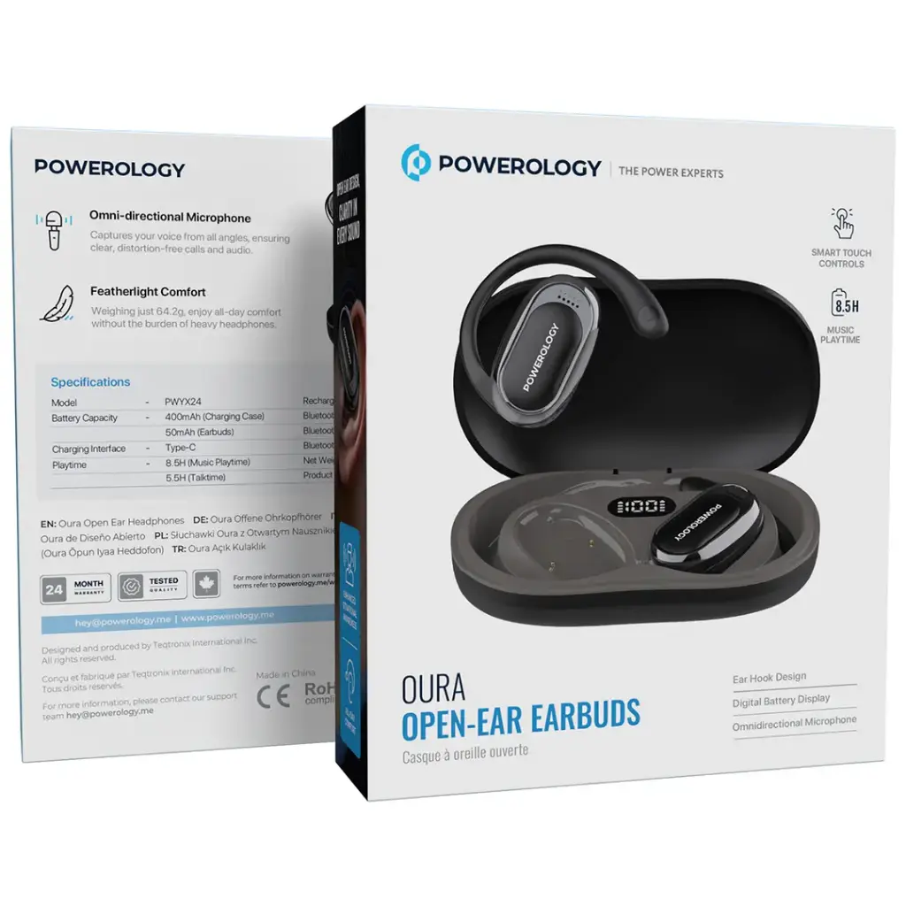 Powerology Oura Open-Ear Earbuds | سماعات باورولوجي أورا المفتوحة