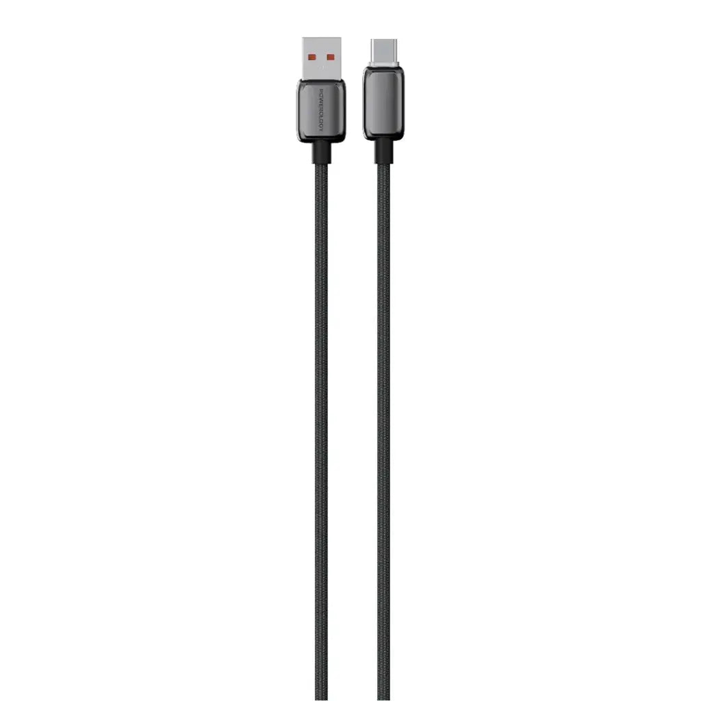 Powerology Zinco Series USB-A to USB-C - Dark Gray | كابل باورولوجي زينكو USB-A إلى USB-C - رمادي غامق