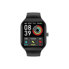 Promate ProWatch-AM19 AMOLED Smartwatch 1.96 inch IP68 Black-Front