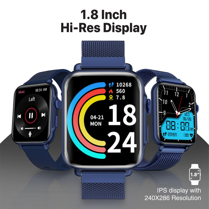 Promate ProWatch-B18 Smartwatch 1.8 inch IP68 Handsfree Blue-Strap