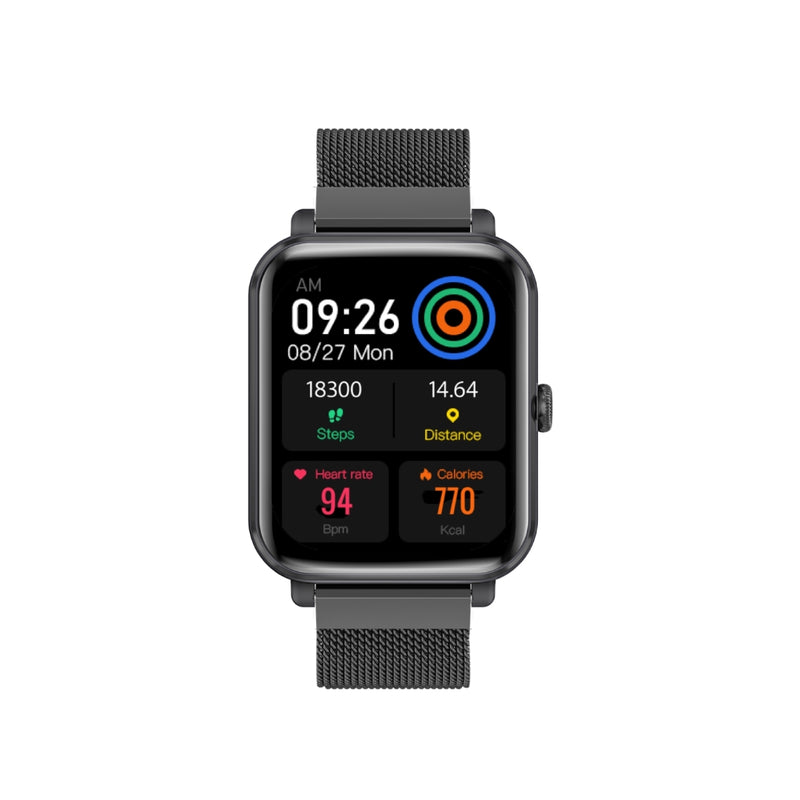 Promate ProWatch-M18 AMOLED Smartwatch Music Storage IP68 Graphite-Front