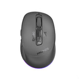 ماوس لاسلكي ثلاثي الوضع صامت بشاشة OLED | Promate Blix-3M Triple-Mode Silent Wireless Mouse - أسود