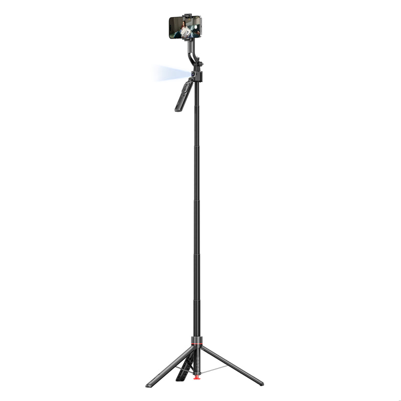 Promate TriPop-Ai 360 AI face tracking selfie stick with auto-pop tripod - main view