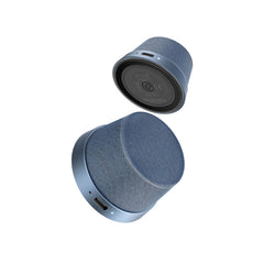 Promate Punch Navy mini Bluetooth speaker with MagSafe base - main view