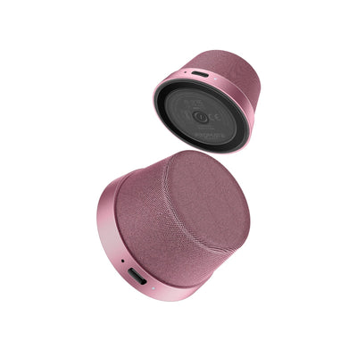 Promate Punch Pink mini Bluetooth speaker with MagSafe base - main view