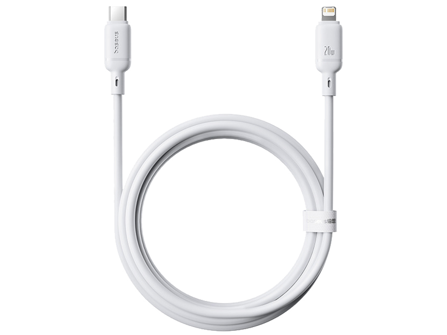 Baseus Silky Cable C-iP 20W 1m White - كابل بيسوس الحريري لآيفون