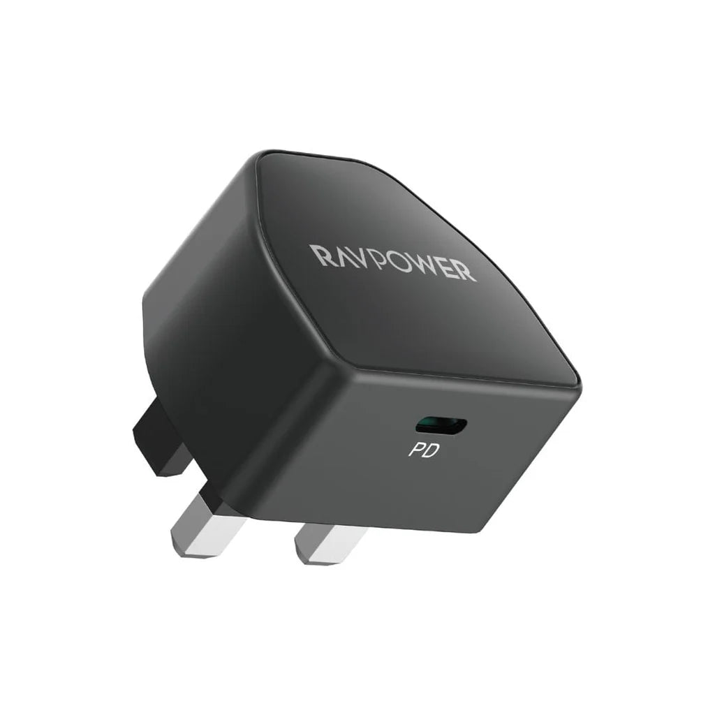 Şarjêra Dîwêr a RAVPower RP-PC1041 PD 20W bi Porta Type-C - Reş