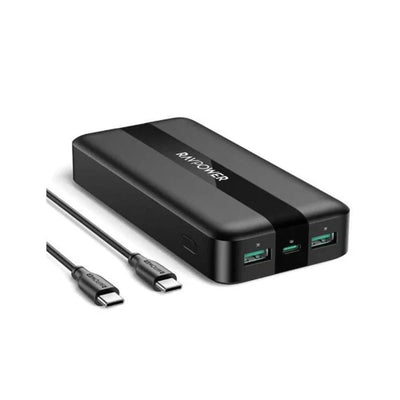 باور بانك راف باور PB1235 ب 3 منافذ بسعة 20,000 مللي أمبير وبقدرة شحن 20 واط | RAVPower PB1235 20000mAh 3-Port Power Bank 20W PD Fast Charging