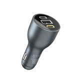 شاحن سيارة راف باور بقدرة شحن 100 واط مع منفذين تايب سي ومنفذ يو اس بي | RAVPower PD 100W 3-Port Car Charger