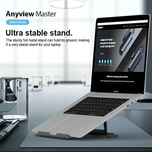 حامل لابتوب روك روز معدني ب 4 مستويات | RockRose Stand Laptop Metal Any View Master 4-Level