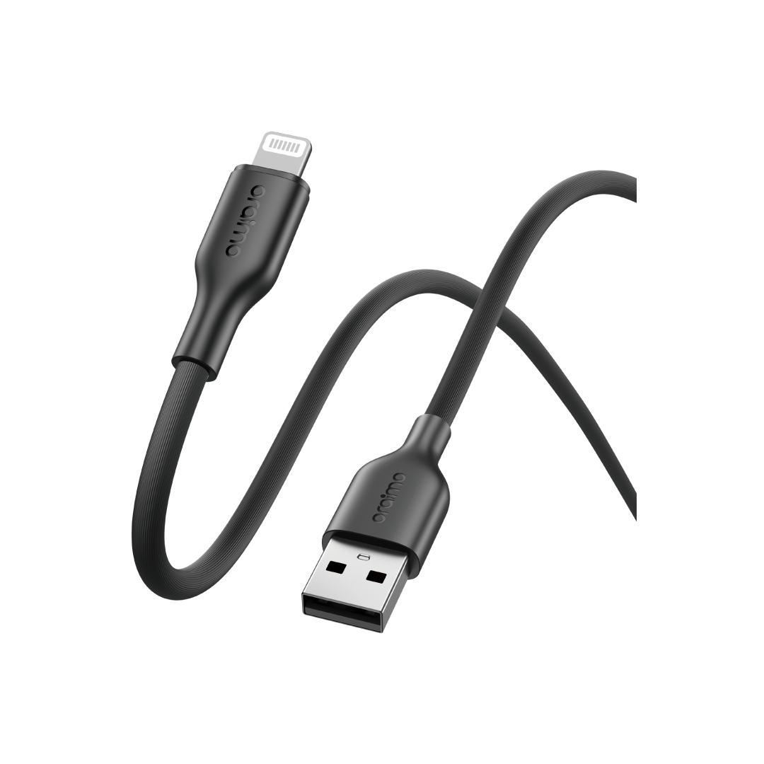 Oraimo OCD-114LJ Lightning Cable Black - Front View