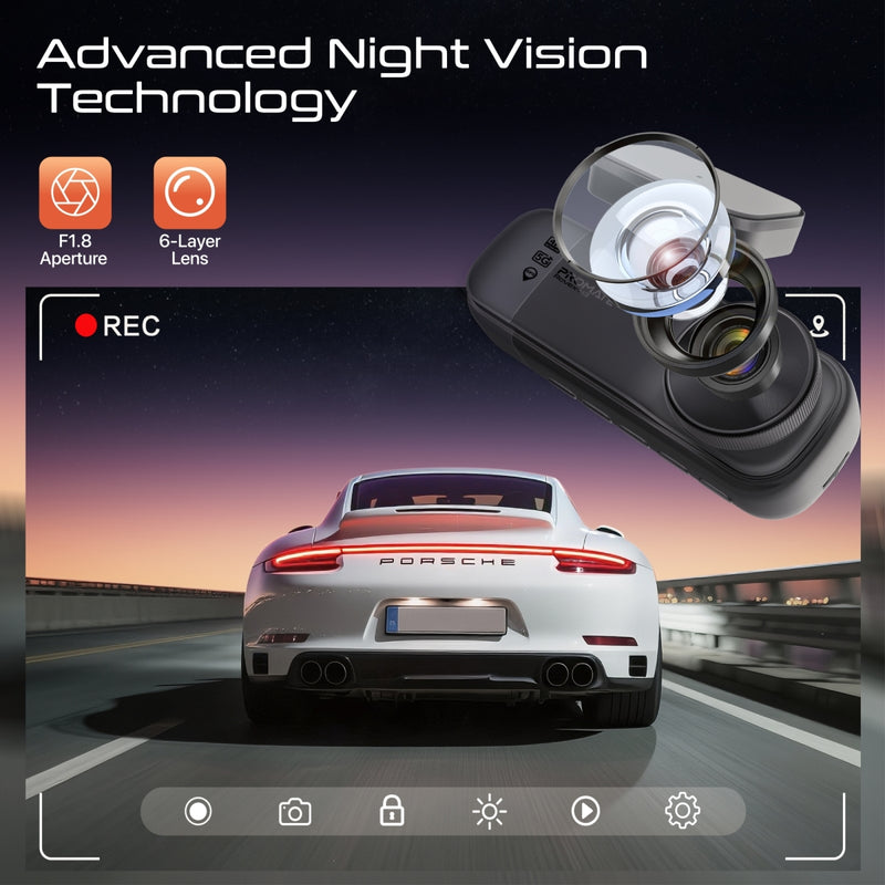 Promate Rovex-H3 dash cam mounted in car windshield
